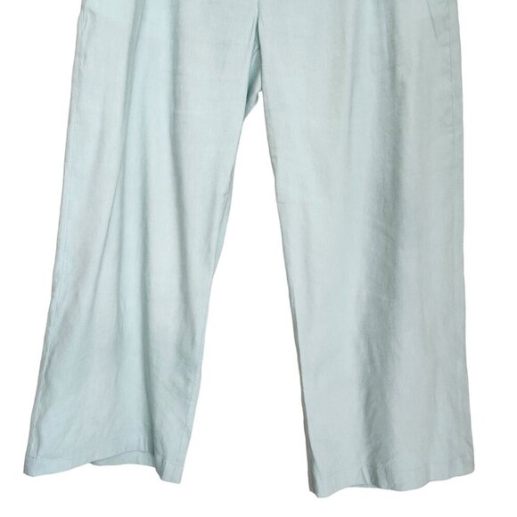 Rag & Bone Dylan Cropped Linen Wide Leg Pant Mint Green Size 8 Casual Business - Picture 4 of 13